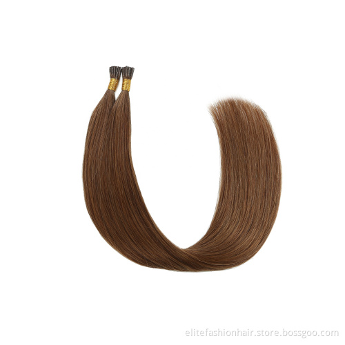 Customized Color I Tip Hair Extensions Double Drawn Remy Cuticle Aligned 100 Keratin I Tip Hair Wholesale